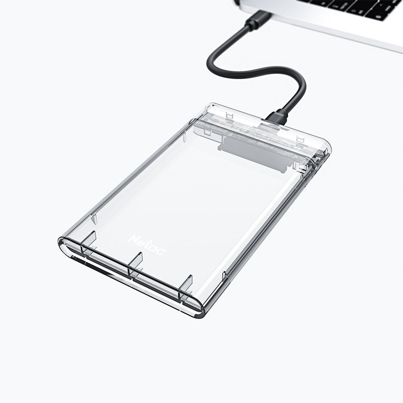 NETAC WH11 2.5-Inch Clear Portable Hard Drive Case (Type-A &amp; Type-C) NT07WH11-30AC