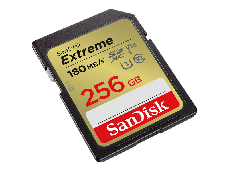 SanDisk 256GB Extreme SDXC (V30, UHS-I/U3, CL10, 180R/130W MB/s) SDSDXVV-256G-GNCIN 772-4535