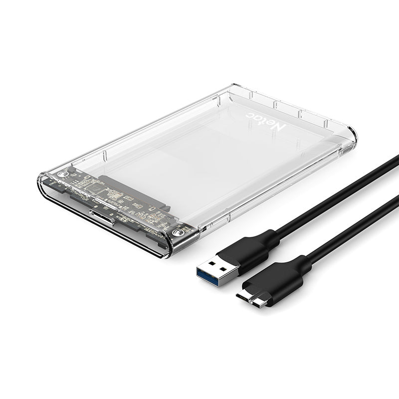 NETAC WH11 2.5-Inch Clear Portable Hard Drive Case (Type-A &amp; Type-C) NT07WH11-30AC