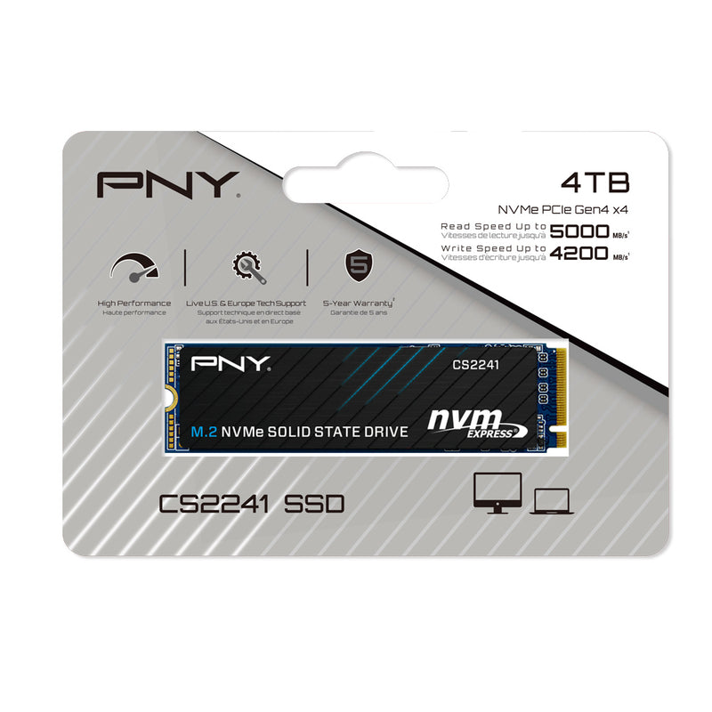 PNY 4TB CS2241 M.2 2280 PCIe Gen4 x4 SSD (M280CS2241-4TB-CL)