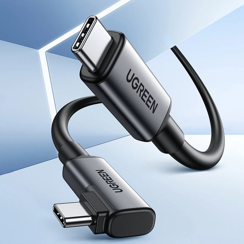 UGREEN Right Angle USB-C TO USB-C VR Link Cable 5m-BLACK(Quest 2/3 兼容)(UG-US551-90629)