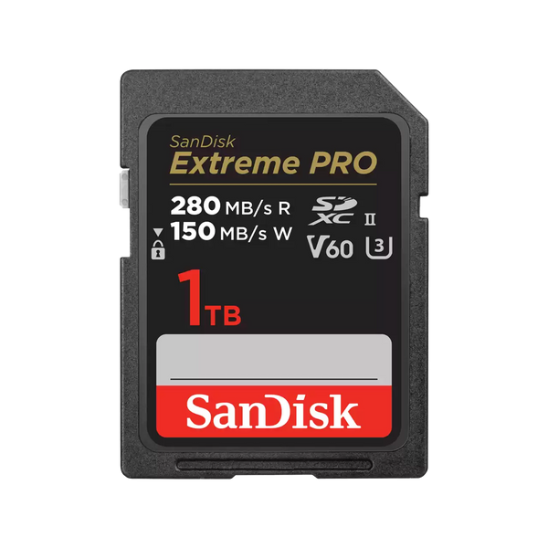 SanDisk 1TB Extreme Pro SDXC (V60, 6K/UHD, UHS-II/U3, 280R/150W MB/s) SDSDXEP-1T00-GN4IN 772-4600