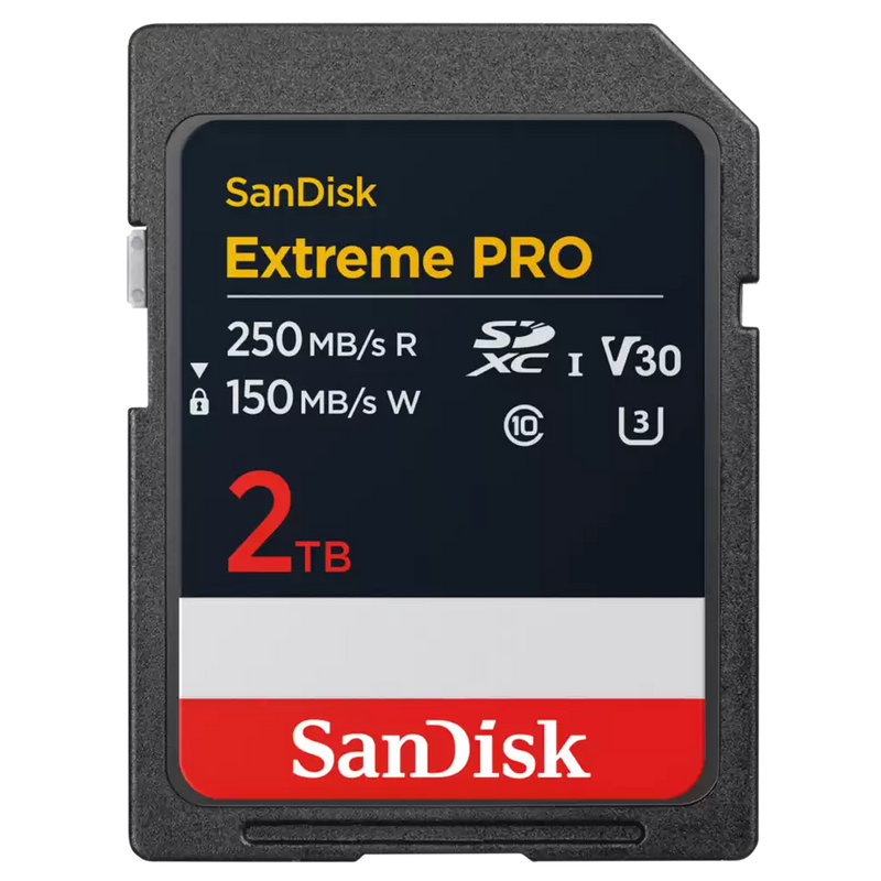 SanDisk 2TB Extreme Pro SD Card (CL10 V30 UHS-I U3 4K UHD 250MB/s) SDSDXXD-2T00-GN4IN 772-4692