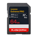SanDisk 64GB Extreme Pro SD Card (V60 UHS-II U3 6K 300MB/s) SDSDXEM-064G-GN4IN 772-4816