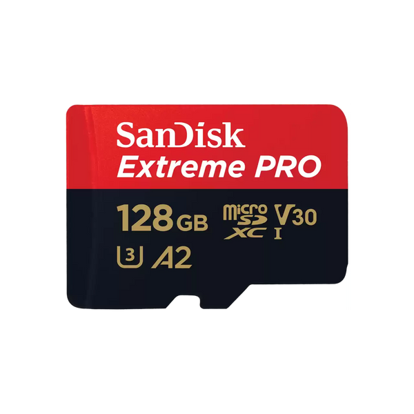 SanDisk 128GB Extreme Pro microSDXC (A2, V30, UHS-I/U3, 200R/90W MB/s) SDSQXCD-128G-GN6MA 772-4528