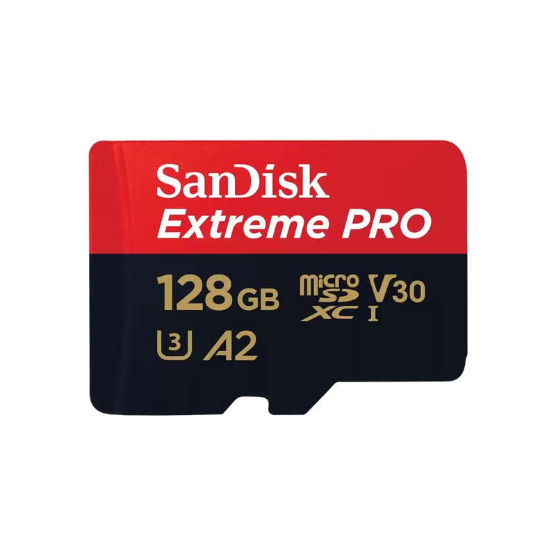 SanDisk 128GB Extreme Pro microSDXC (A2, V30, UHS-I/U3, 200R/90W MB/s) SDSQXCD-128G-GN6MA 772-4528