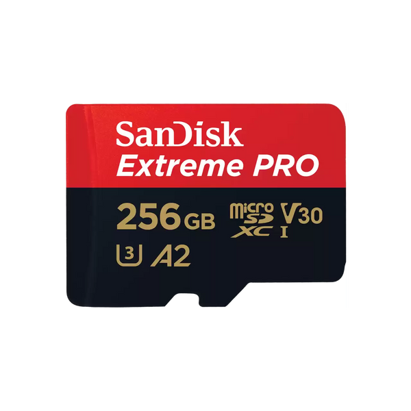 SanDisk 256GB Extreme Pro microSDXC (A2, V30, UHS-I/U3, 200R/140W MB/s) SDSQXCD-256G-GN6MA 772-4529