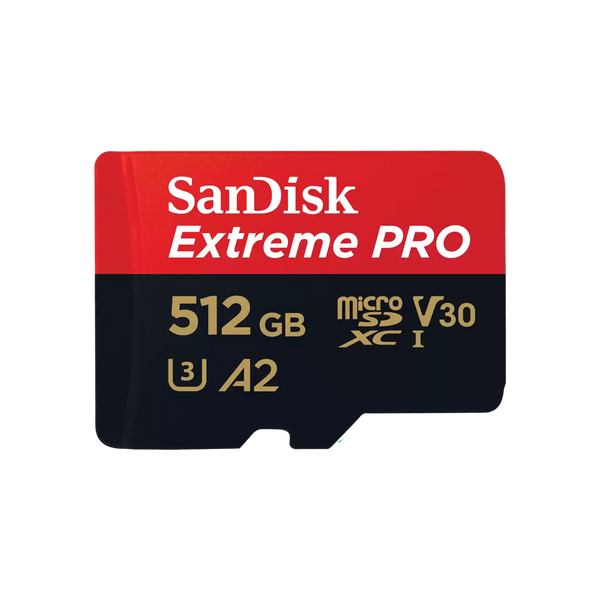 SanDisk 512GB Extreme Pro microSDXC (A2, V30, UHS-I/U3, 200R/140W MB/s) SDSQXCD-512G-GN6MA 772-4530