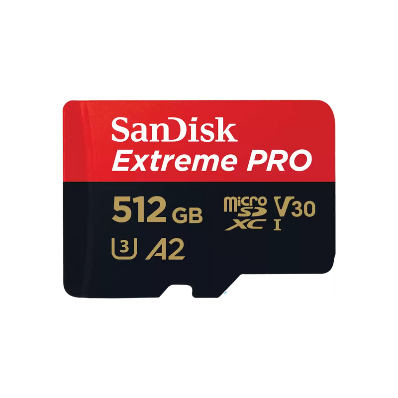 SanDisk 512GB Extreme Pro microSDXC (A2, V30, UHS-I/U3, 200R/140W MB/s) SDSQXCD-512G-GN6MA 772-4530