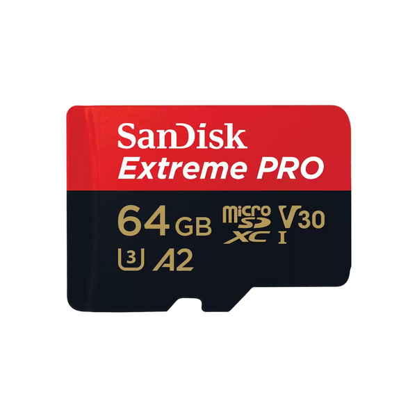 SanDisk 64GB Extreme Pro microSDXC (A2, V30, UHS-I/U3, 200R/90W MB/s) SDSQXCU-064G-GN6MA 772-4527