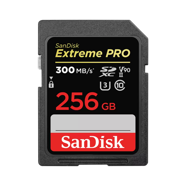 SanDisk 256GB Extreme Pro SDXC (V90, UHS-II/U3, CL10, 300R/260W MB/s) SDSDXDK-256G-GN4IN 772-4570