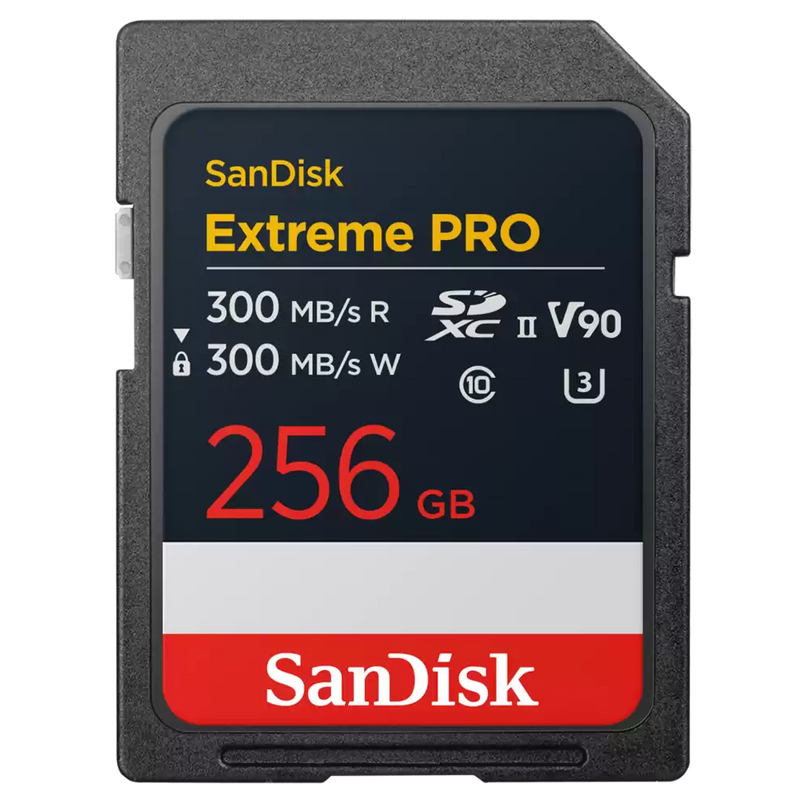 SanDisk 256GB Extreme Pro SD Card (CL10 V90 UHS-II U3 8K 300MB/s) SDSDXDM-256G-GN4IN 772-4699