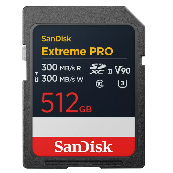 SanDisk 512GB Extreme Pro SD Card (CL10 V90 UHS-II U3 8K 300MB/s) SDSDXDM-512G-GN4IN 772-4700