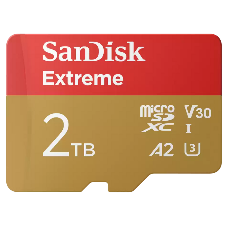 SanDisk 2TB Extreme microSD (V30 U3 A2 4K UHD 240MB/s) SDSQXAV-2T00-GN6MN 772-4691
