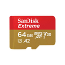 SanDisk 64GB Extreme microSD (V30 U3 A2 4K UHD 190MB/s) SDSQXAH-064G-GN6MN 772-4522