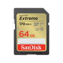 SanDisk 64GB Extreme SD Card (CL10 V30 UHS-I U3 4K UHD 180MB/s) SDSDXV2-064G-GNCIN 772-4533