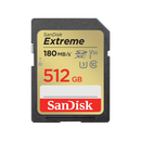SanDisk 512GB Extreme SD Card (CL10 V30 UHS-I U3 4K UHD 180MB/s) SDSDXVV-512G-GNCIN 772-4593