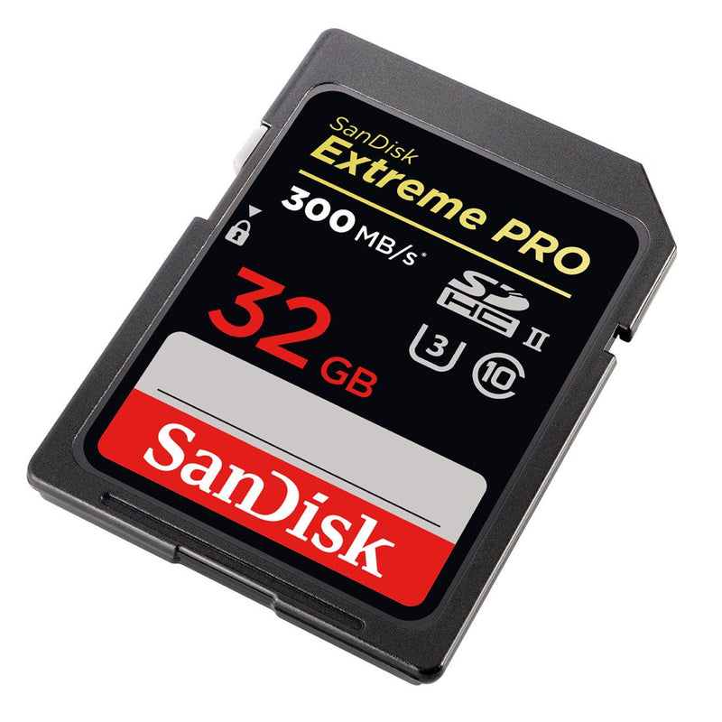 SanDisk 32GB Extreme Pro SDHC (V90, UHS-II/U3, CL10, 300R/260W MB/s) SDSDXDK-032G-GN4IN 772-4479