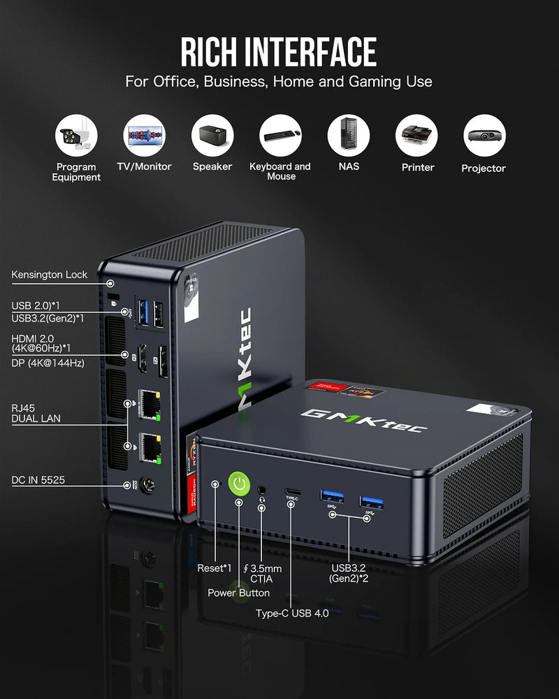 GMKTEC CS-GNBM6 Nucbox M6 Mini PC (AMD Ryzen 5 6600H / 16GB Ram / 512GB SSD / Windows 11 Pro) 