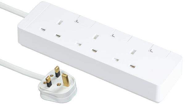 Schneider Electric 13A three-position independent switch safety socket (with 3-meter wire) TSH33_3_WE_C5