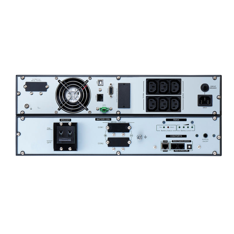 APC Easy UPS On-Line SRVL1KRILRK, 1000VA, Lithium-ion, Rack/Tower 4U, 230V, 6 IEC C13 outlets, Intelligent Card Slot, Extended runtime, W/ rail kit