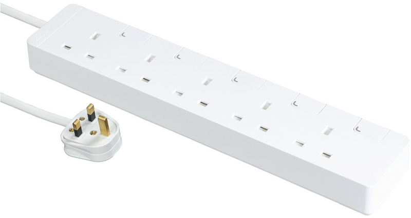 Schneider Electric 13A five-position independent switch safety socket (with 3-meter cable) TSH35_3_WE_C5