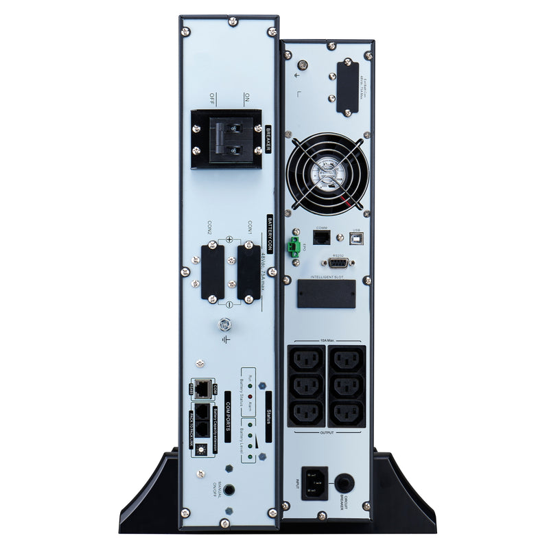 APC Easy UPS On-Line SRVL1KRILRK, 1000VA, Lithium-ion, Rack/Tower 4U, 230V, 6 IEC C13 outlets, Intelligent Card Slot, Extended runtime, W/ rail kit