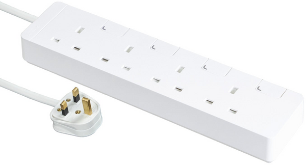 Schneider Electric 13A four-position independent switch safety socket (with 3-meter wire) TSH34_3_WE_C5