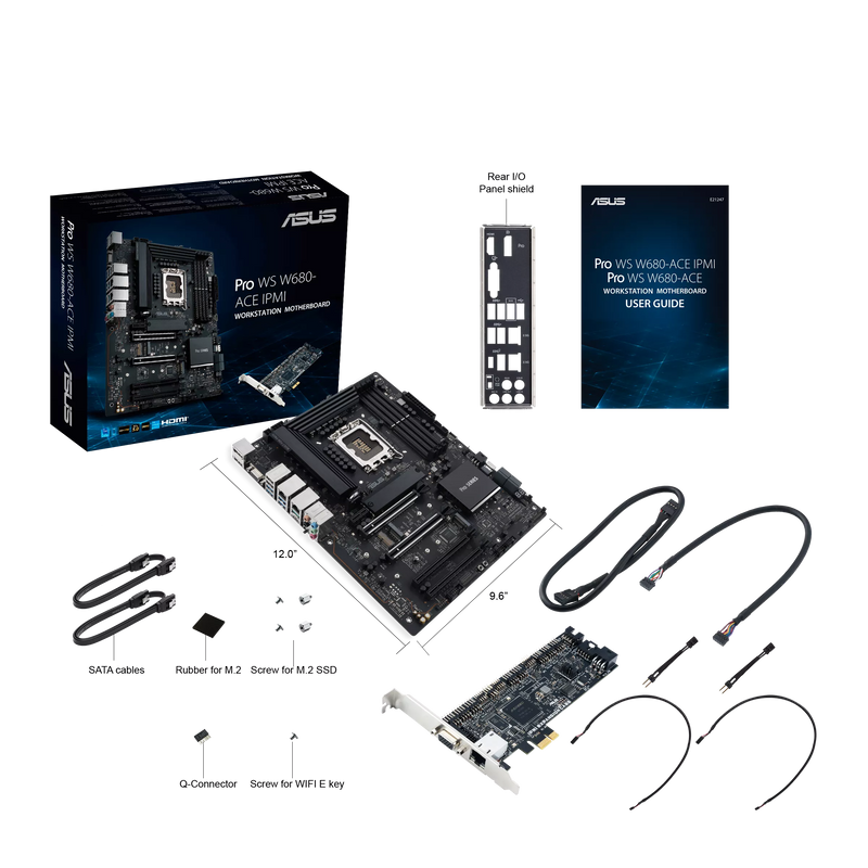 ASUS Pro WS W680-ACE IPMI DDR5, Intel W680, LGA 1700 ATX Workstation Motherboard