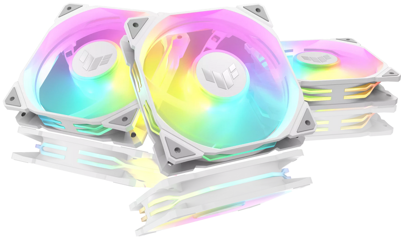 ASUS TUF Gaming TR120 Reverse WHITE white ARGB 12cm Case Fan - 3xFan Kit three fan combination (TH-ATTR36V)