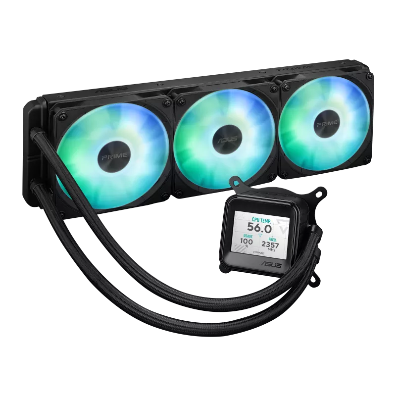 ASUS PRIME LC 360 ARGB LCD 360mm Liquid CPU Cooler (TH-APLC36L)