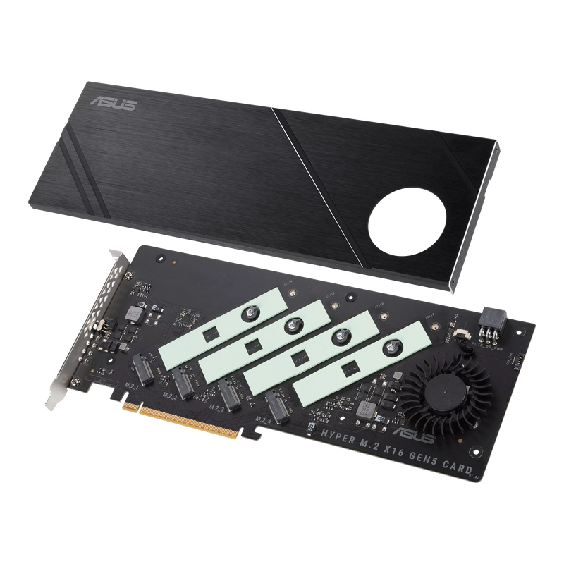 ASUS HYPER M.2 X16 GEN 5 CARD (PCIe 5.0/4.0) supports four NVMe M.2 (CI-AHM25)