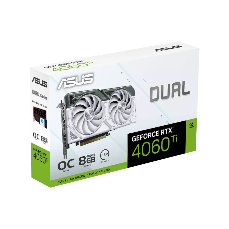 ASUS DUAL GeForce RTX 4060 Ti White OC 8GB GDDR6 DUAL-RTX4060TI-O8G (DI-E406TC8)