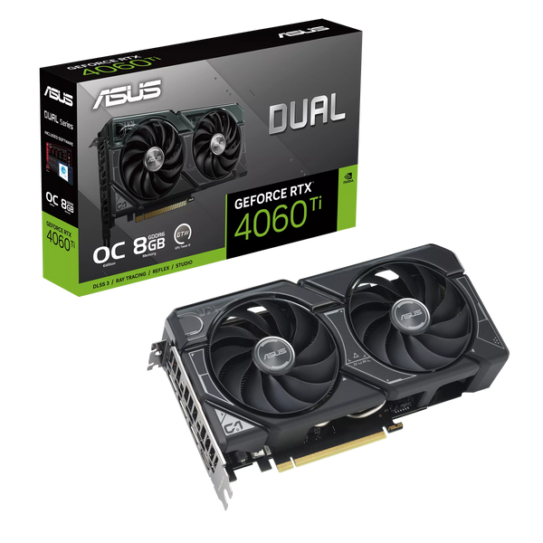 ASUS DUAL RTX 4060 Ti OC 8GB GDDR6 DUAL-RTX4060TI-O8G (DI-E406TE8)