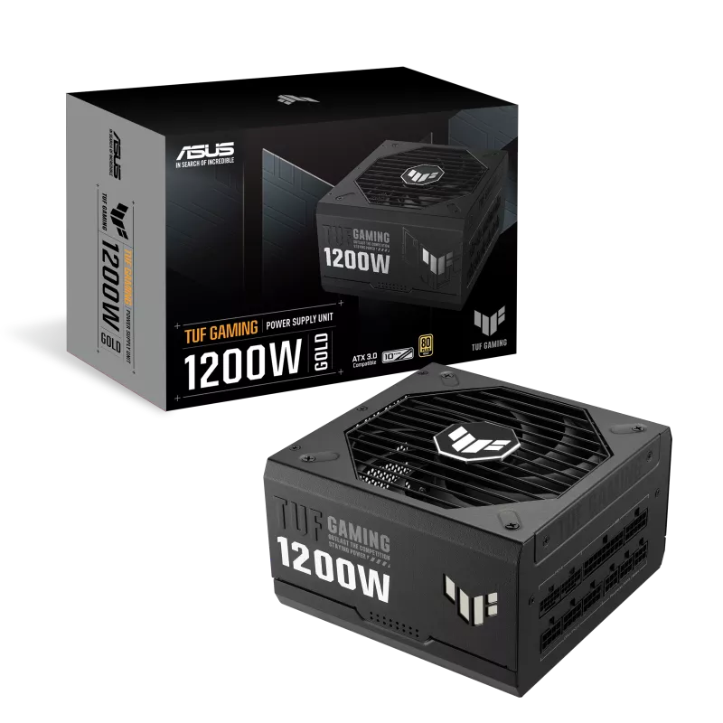 ASUS 1200W TUF-GAMING-1200G ATX 3.0 80Plus Gold Full Modular Power Supply (PS-ATGG1K2) 