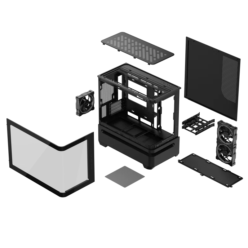 ASUS PRIME AP202 ARGB (有風扇版) Black 黑色 Tempered Glass MATX Case (CA-AAP202A)