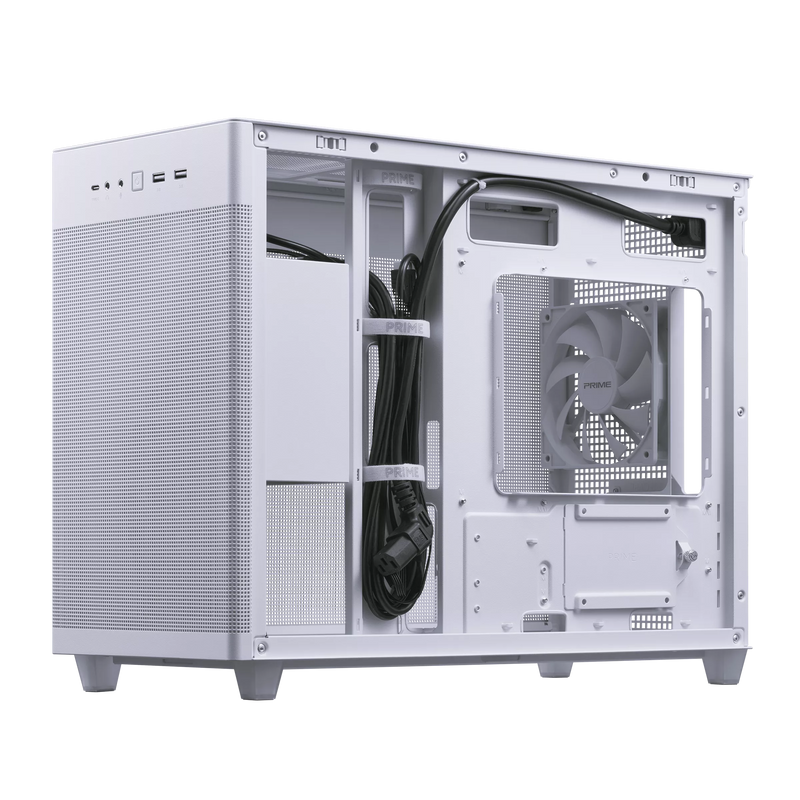 ASUS PRIME AP201 MESH White White Micro-ATX Case CA-AAP201W 