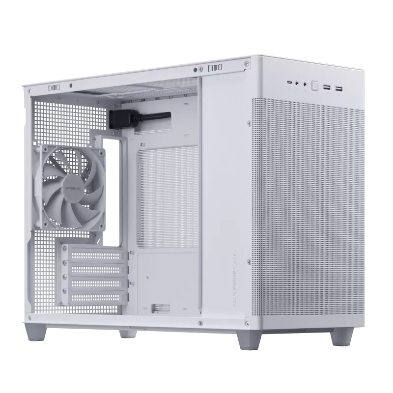 ASUS PRIME AP201 MESH White White Micro-ATX Case CA-AAP201W 