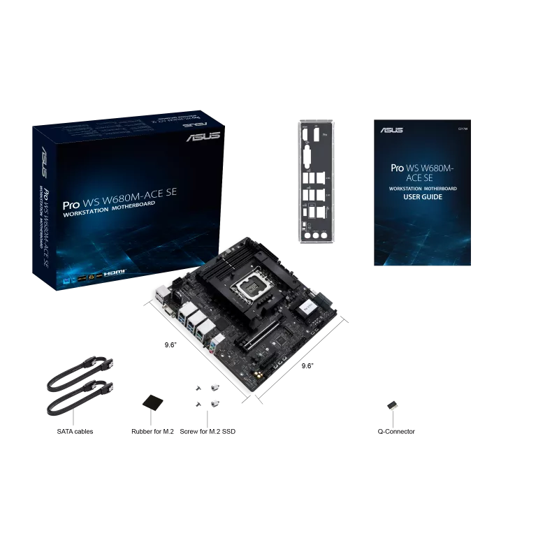 ASUS Pro WS W680M-ACE SE DDR5, Intel W680, LGA 1700 ATX Workstation Motherboard (MB-AW68MAS)