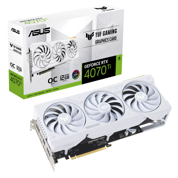 ASUS TUF GAMING RTX 4070 Ti OC WHITE 12GB GDDR6X TUF-RTX4070TI-O12G-WHITE-GAMING  (DI-E407TU1)