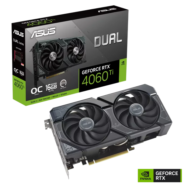 ASUS DUAL RTX 4060 Ti OC 16GB GDDR6 DUAL-RTX4060TI-O16G (DI-E406TE1)
