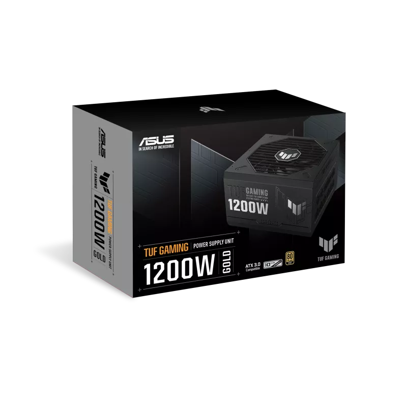 ASUS 1200W TUF-GAMING-1200G ATX 3.0 80Plus Gold Full Modular Power Supply (PS-ATGG1K2) 