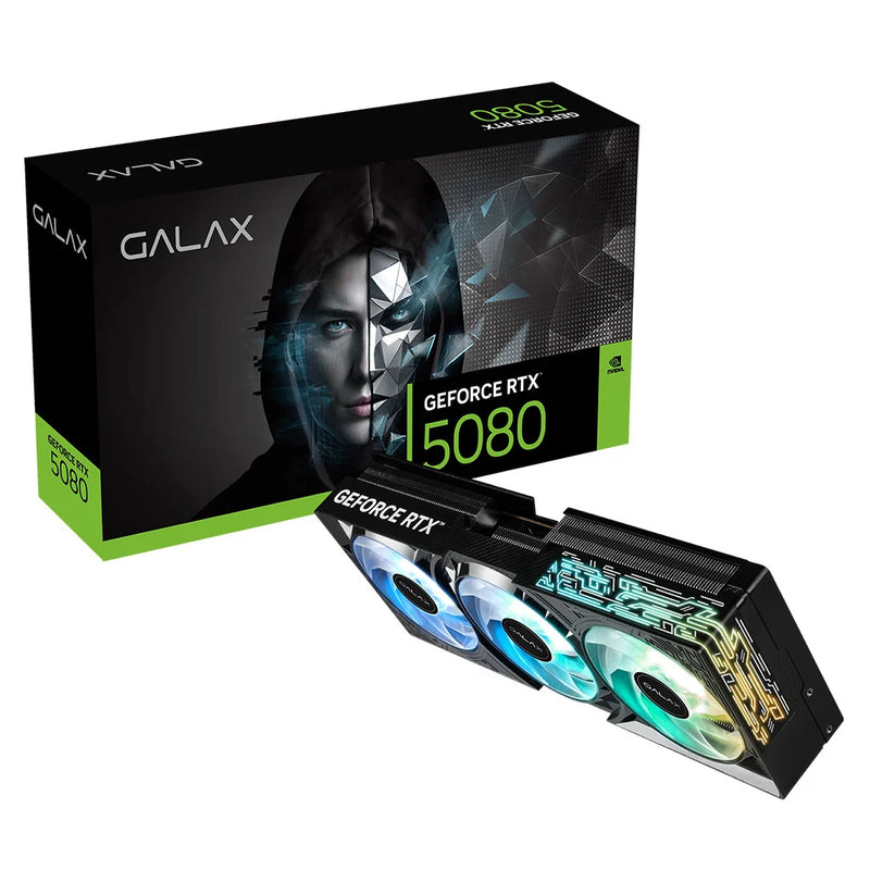 GALAX GeForce RTX 5080 1-Click OC 16GB GDDR7 GA-DCN-RTX5080-1CLICKOC-BK