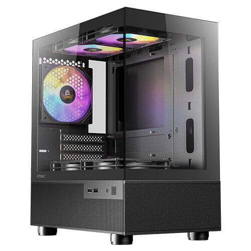 ANTEC CX200M RGB ELITE Black 黑色 無立柱全景 MATX Case