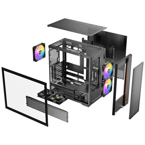 ANTEC FLUX REAR Black 黑色 ATX Case