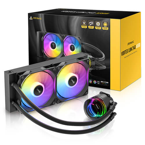 ANTEC VORTEX LUM 240 ARGB Black 黑色 240mm Liquid CPU Cooler
