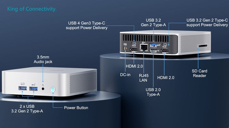 GEEKOM A8 MINIPC CS-GA8R932 (AMD Ryzen™ 9 8945HS/32GB/2TB SSD/W11 Pro)
