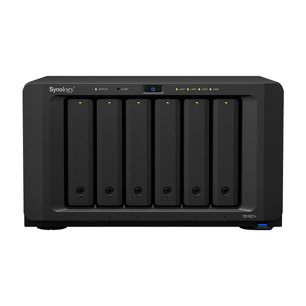 Synology DiskStation DS1621+ 6-Bay NAS (AMD Ryzen V1500B Quad Core CPU, 4GB DDR4 Ram) 