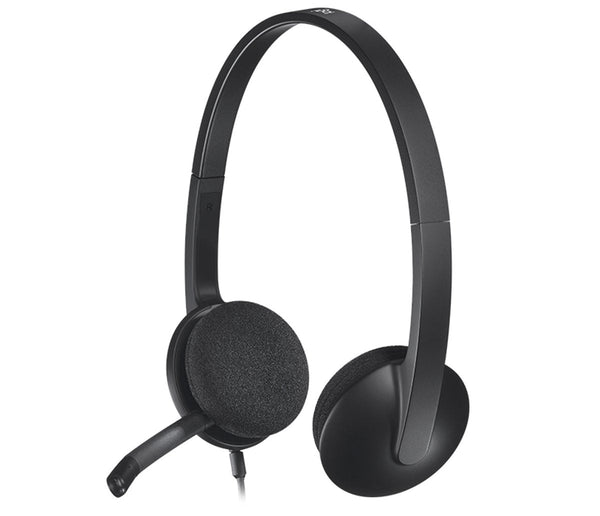 Logitech H340 USB Wired Headset - BLACK Headset Microphone 