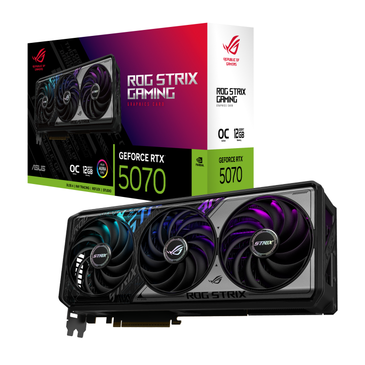 ASUS ROG STRIX GeForce RTX 5070 OC 12GB GDDR7 ROG-STRIX-RTX5070-O12G-GAMING (DI-E5070X1)